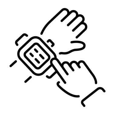 Kol saatini gösteren bir satır biçimi simgesi 