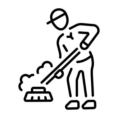 Karakter temizleme odasını temsil eden doğrusal bir simge