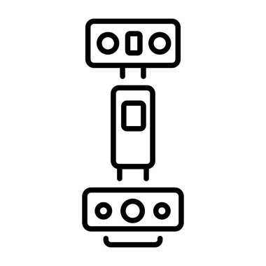 Kızılötesi tarayıcı birimini temsil eden doğrusal bir simge