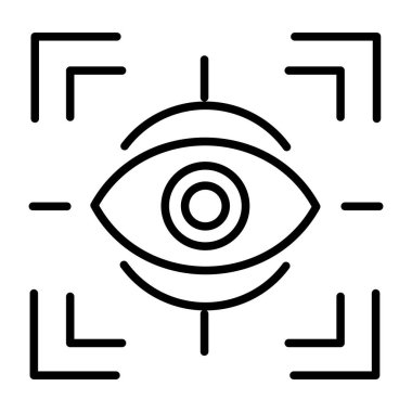 Göz izleme sistemini gösteren doğrusal bir simge