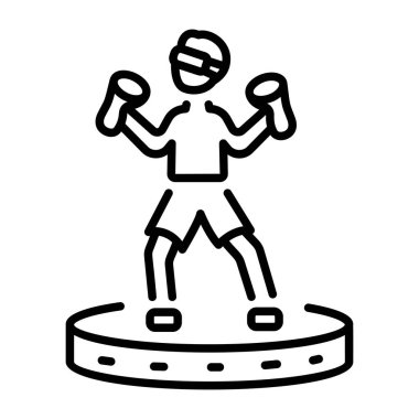 VR oyun etkinliğini temsil eden doğrusal bir simge