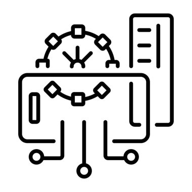 AR uygulama aracını temsil eden bir satır biçimi simgesi