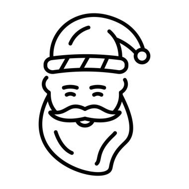 Noel Baba şapkasını temsil eden doğrusal bir simge