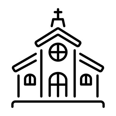 Kiliseyi gösteren bir taslak biçimi simgesi