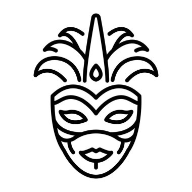 Brezilya maskesi gösteren bir satır biçimi simgesi