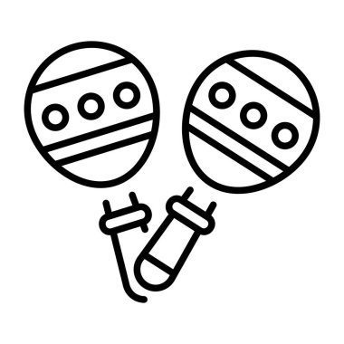 Marakas 'ı temsil eden doğrusal biçim simgesi