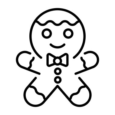 Zencefilli kurabiye gösteren bir satır biçimi simgesi