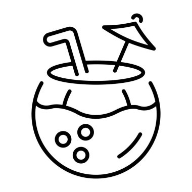 Hindistancevizi içeceğini temsil eden doğrusal bir simge