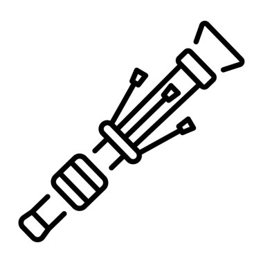 Üfleme borusu silahını temsil eden bir satır biçimi simgesi