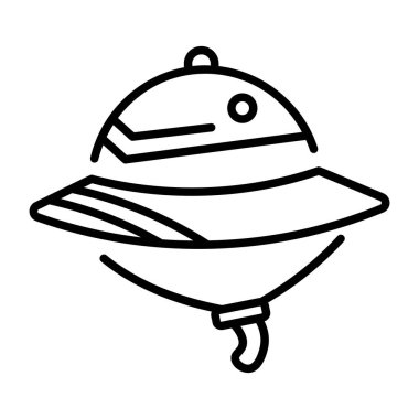 Bir orman şapkası tasvir eden doğrusal bir simge