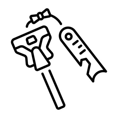 Bir yangın başlatma aracı gösteren doğrusal bir simge