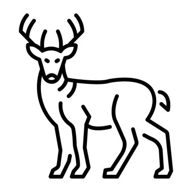 Geyik gösteren bir çizgi biçimi simgesi