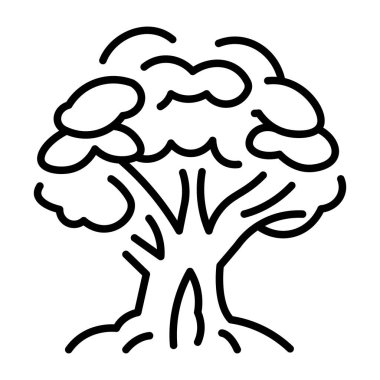 Kapok 'u temsil eden doğrusal biçim simgesi