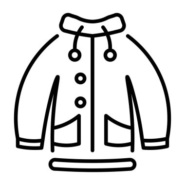 Yağmurluğu temsil eden doğrusal bir simge