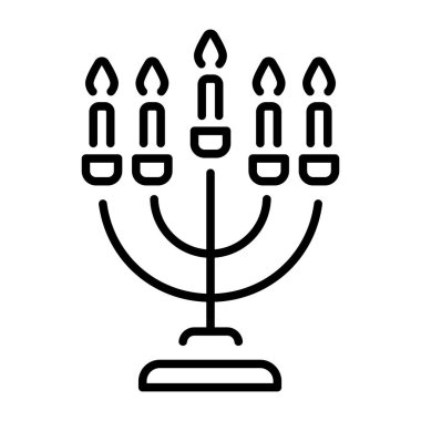 Menorah gösteren bir satır biçimi simgesi  