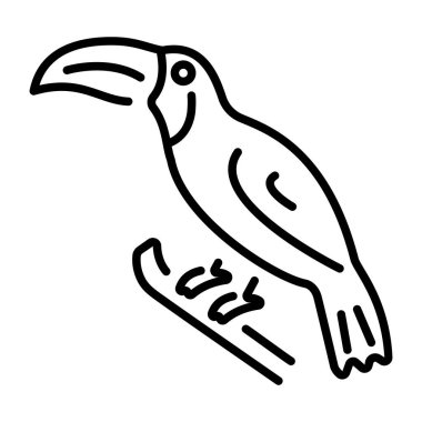Toucan 'ı temsil eden doğrusal bir simge 