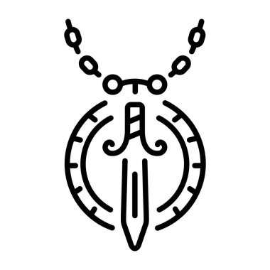 Viking kolyesini gösteren bir satır biçimi simgesi  