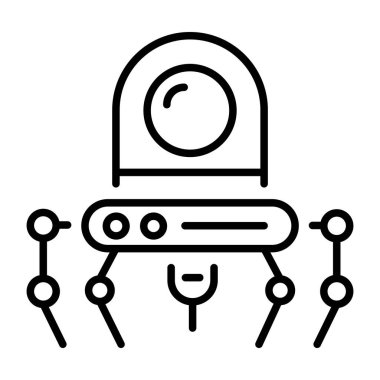 Nano robotu tasvir eden bir taslak biçim simgesi