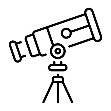 Teleskopu temsil eden doğrusal bir simge