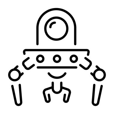 Boşluk otomasyonunu tasvir eden bir taslak biçim simgesi