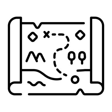 Hazine haritasını gösteren bir satır biçimi simgesi  