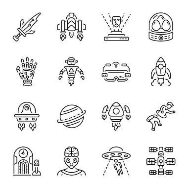 Dünya Dışı Çizgi Biçimi Simgeleri 