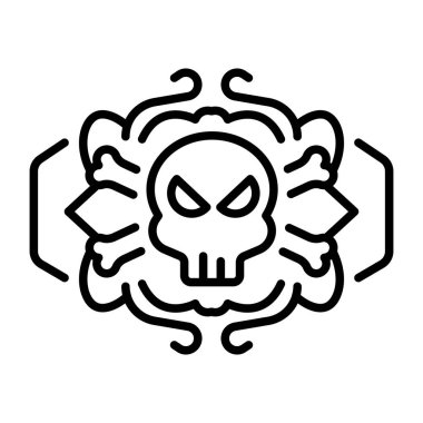 Kafatası halkası tasvir eden bir taslak biçim simgesi  