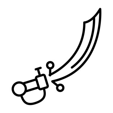 Kılıç tasvir eden bir taslak biçim simgesi  