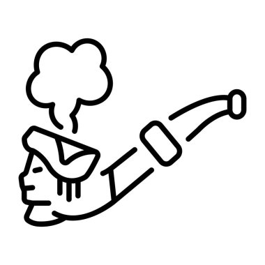 Sigara piposunu tasvir eden bir taslak biçim simgesi  