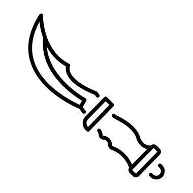 Avcı bıçağı tasvir eden bir taslak biçimi simgesi  