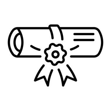 Derece kaydırma gösteren bir taslak biçim simgesi