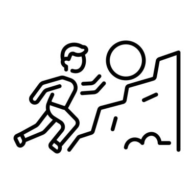 Zorluğun üstesinden gelen bir taslak biçim simgesi