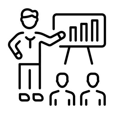 Oryantasyon tasvir eden bir taslak biçim simgesi