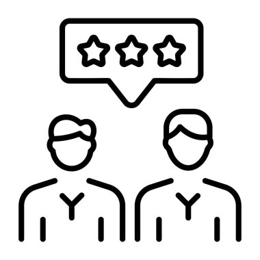 Müşteri değerlendirmelerini gösteren bir taslak biçim simgesi