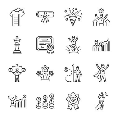 Başarı Satırı Biçimi Simgeleri Koleksiyonu  