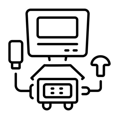 Hayvan ultrasonunu gösteren bir satır biçimi simgesi