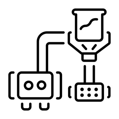 Otomatik besleyiciyi gösteren bir satır biçimi simgesi