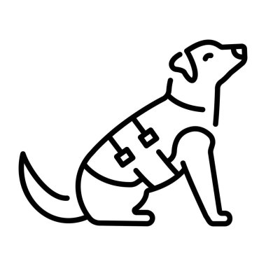 Köpek koşumunu temsil eden doğrusal bir simge