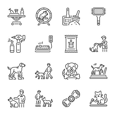 Hayvan Bakımı Doğrusal Biçim Simgelerinin Kümesi 