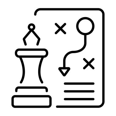 Stratejiyi gösteren bir satır biçimi simgesi