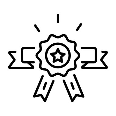 Başarı kurdelesini gösteren bir satır biçimi simgesi