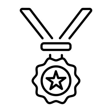 Liderlik madalyasını gösteren bir çizgi biçimi simgesi