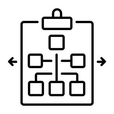 Çalışma akışını gösteren bir taslak biçim simgesi