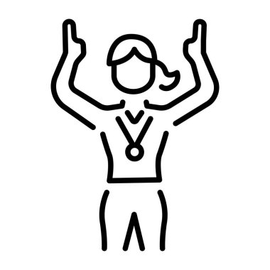 Kadın lideri tasvir eden bir taslak biçimi simgesi