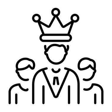 Lideri gösteren bir satır biçimi simgesi