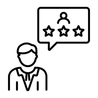 Liderlik değerlendirmesini temsil eden doğrusal bir simge