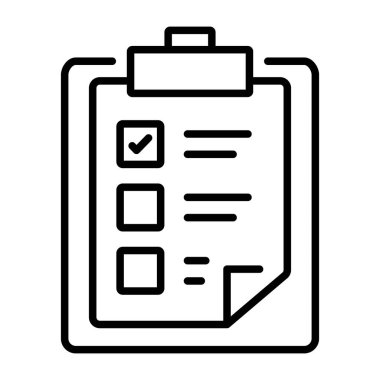 Görev tablosunu gösteren bir satır biçimi simgesi