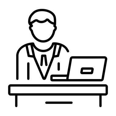 Proje yöneticisini temsil eden doğrusal bir simge