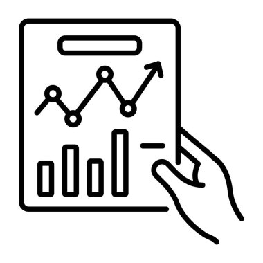 Yıllık raporu temsil eden doğrusal biçim simgesi