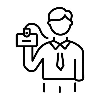 Çalışanları gösteren bir satır biçimi simgesi